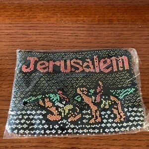 Boho vintage crossbody beaded purse Jerusalem